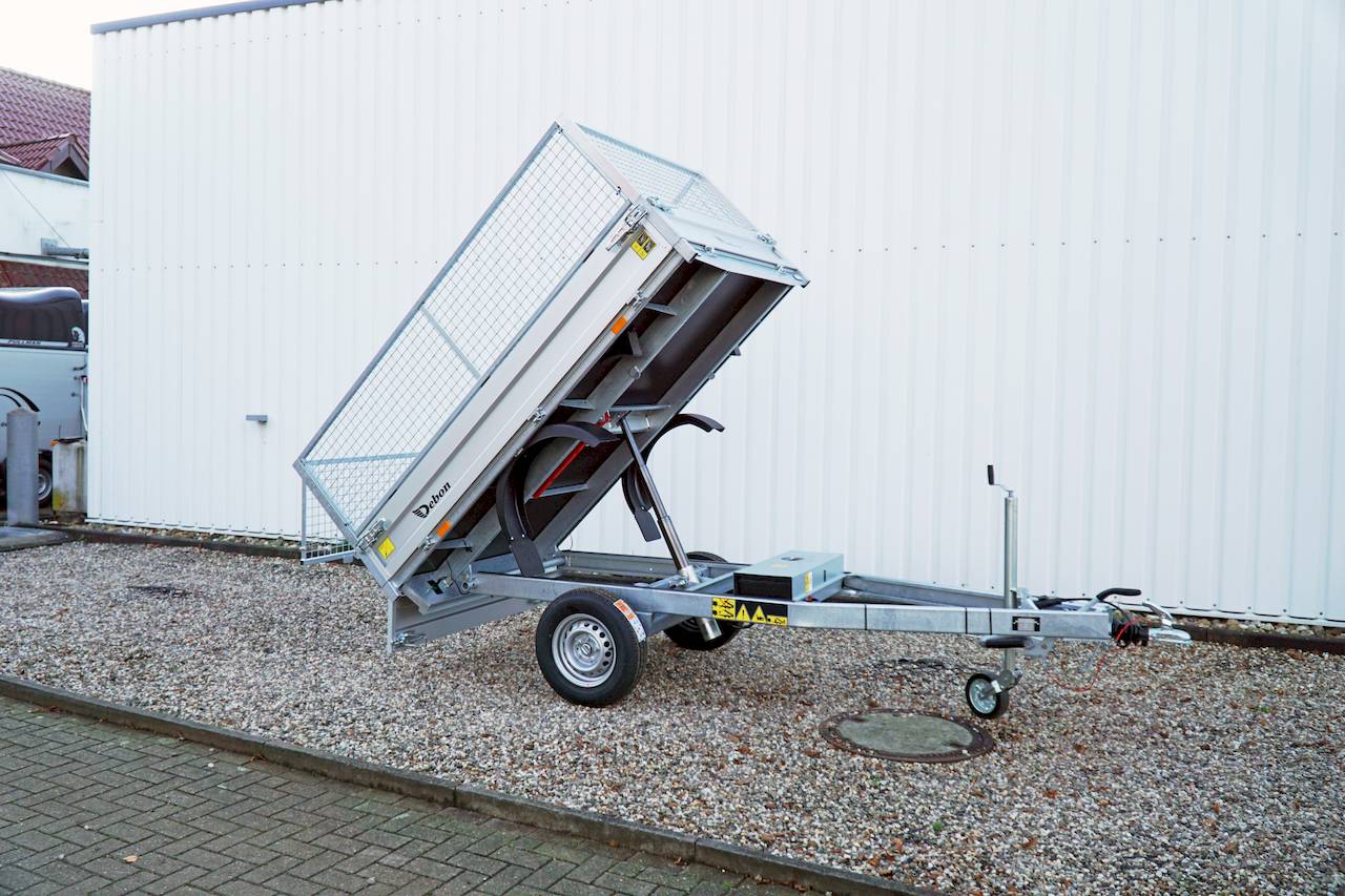Cheval Liberté Debon PW0 LUX Rückwärtskipper Anhänger 1500 kg – Gitteraufsatz 250 x 160 x 90 cm mit Elektrohydraulik – Bild 2