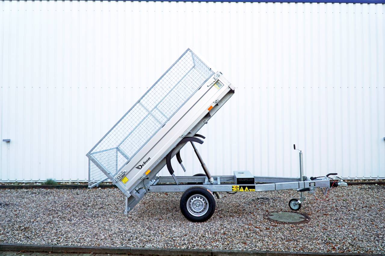 Cheval Liberté Debon PW0 LUX Rückwärtskipper Anhänger 1500 kg – Gitteraufsatz 250 x 160 x 90 cm mit Elektrohydraulik