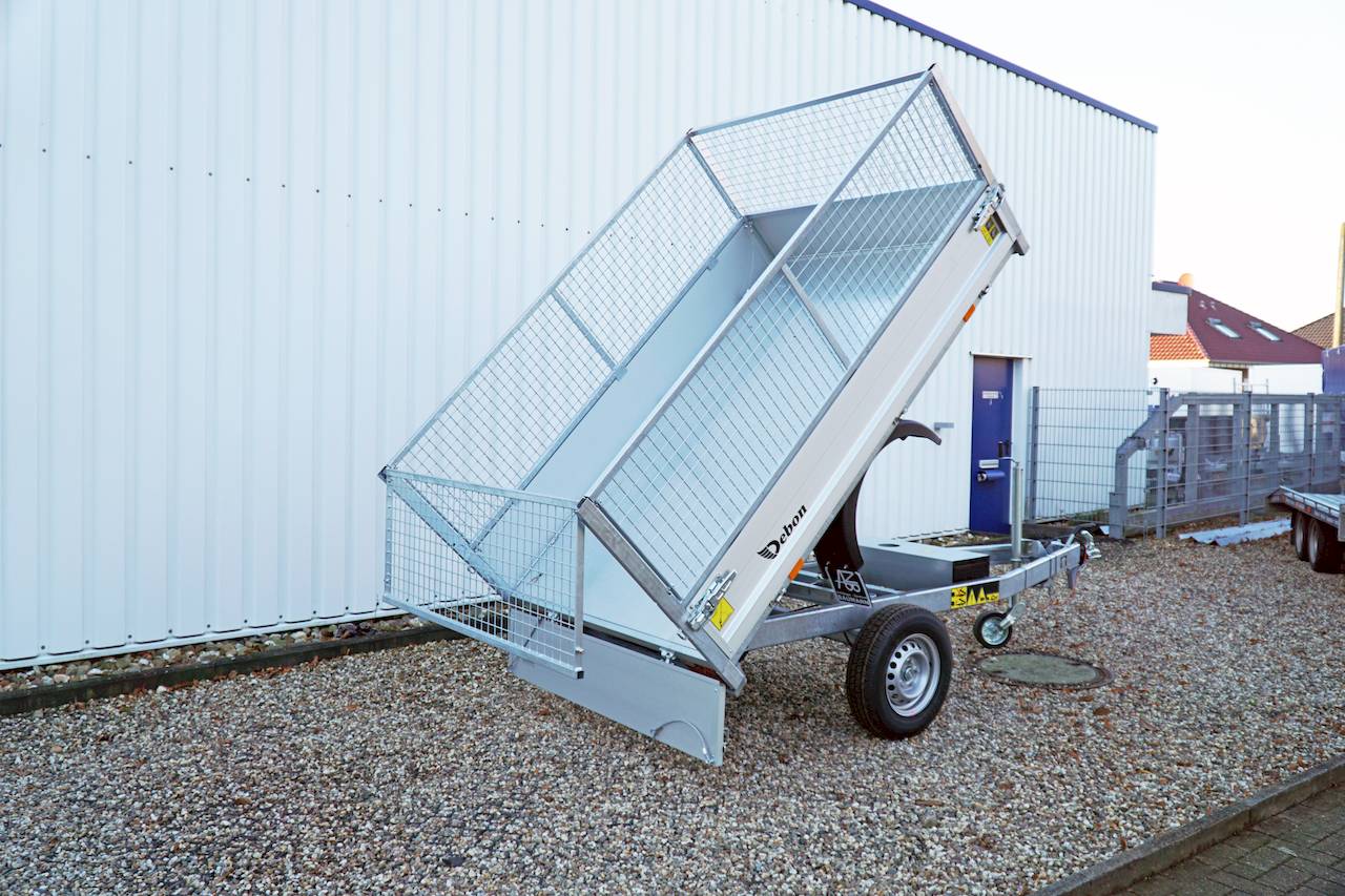 Cheval Liberté Debon PW0 LUX Rückwärtskipper Anhänger 1500 kg – Gitteraufsatz 250 x 160 x 90 cm mit Elektrohydraulik – Bild 3