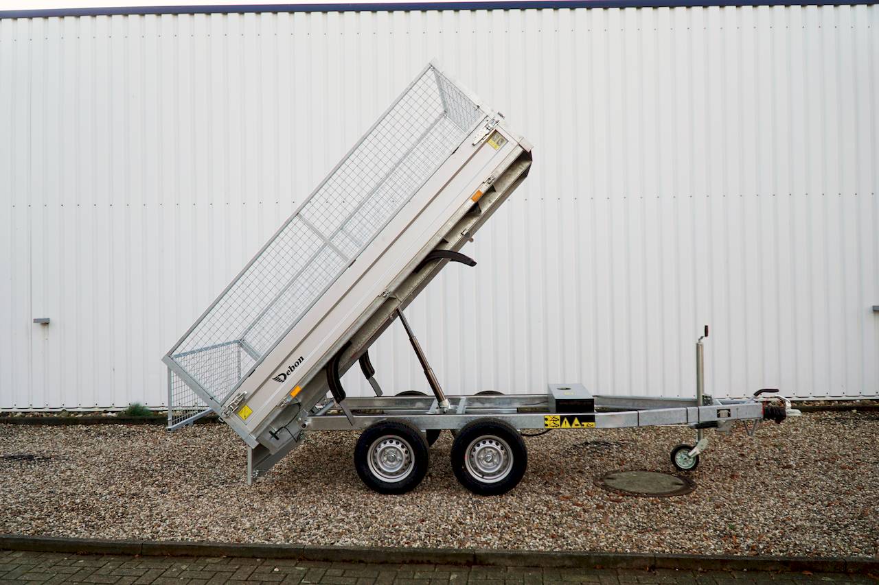 Cheval Liberté Debon PW1.2 LUX Rückwärtskipper 2000 kg mit Gitteraufsatz und Elektrohydraulik – 306 x 155 x 90 cm