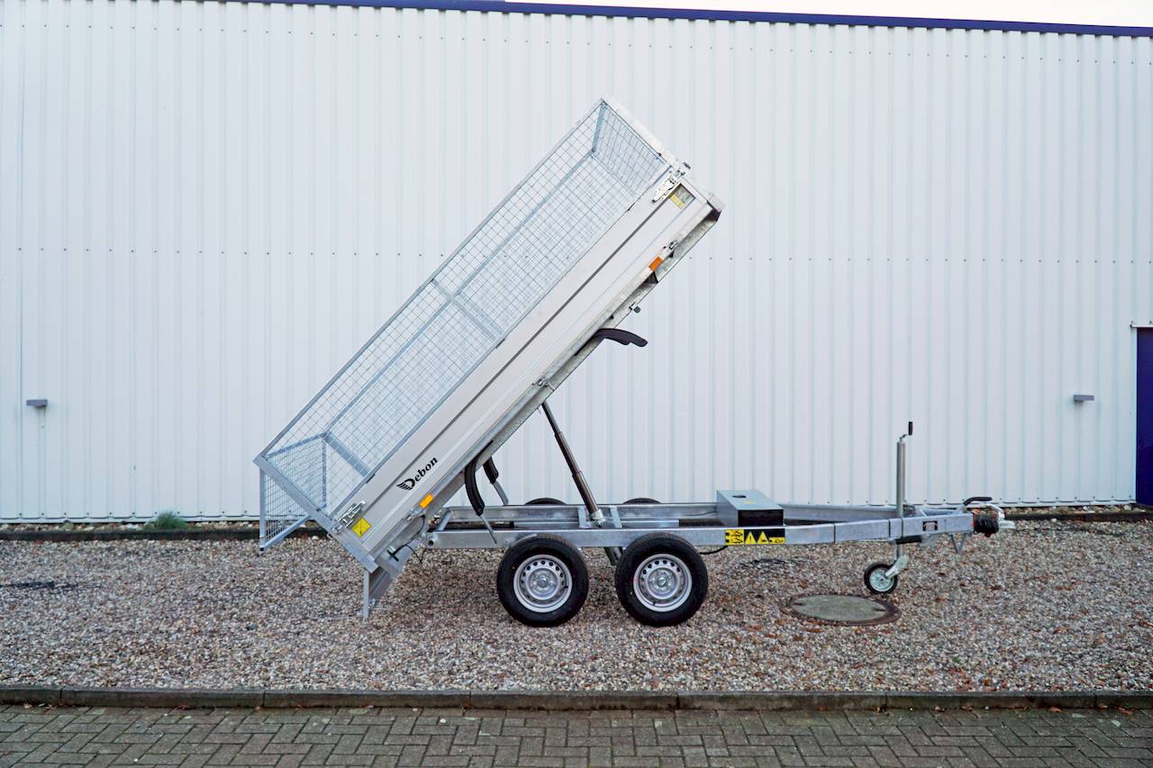Cheval Liberté Debon PW1.2 LUX Rückwärtskipper 2000 kg mit Gitteraufsatz und Elektrohydraulik – 306 x 155 x 90 cm – Bild 3
