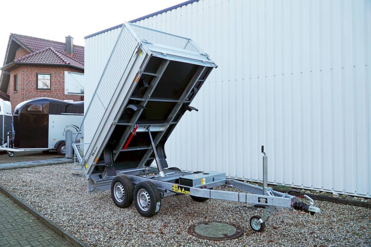 Cheval Liberté Debon PW1.2 LUX Rückwärtskipper 2000 kg mit Gitteraufsatz und Elektrohydraulik – 306 x 155 x 90 cm – Bild 4