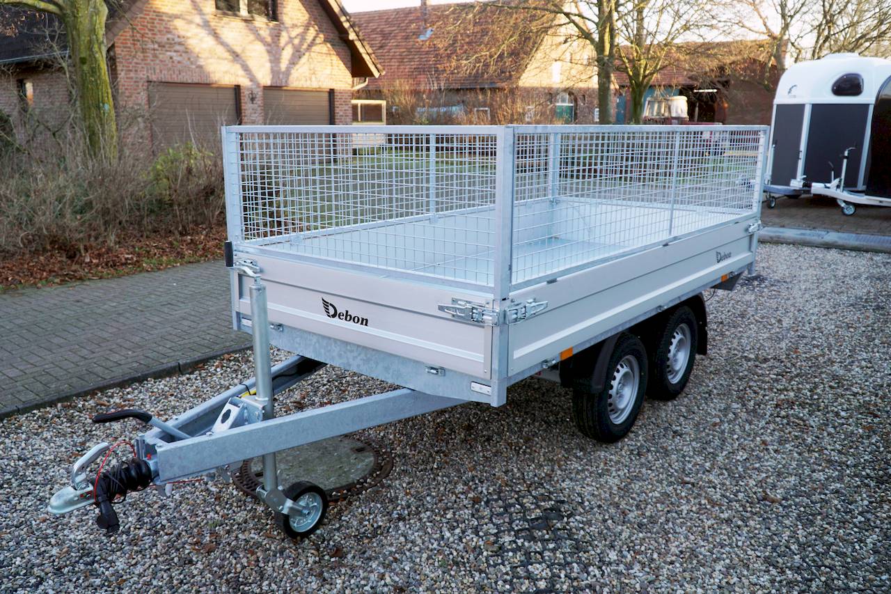 Cheval Liberté Debon PW1.2 LUX Rückwärtskipper 2000 kg mit Gitteraufsatz und Elektrohydraulik – 306 x 155 x 90 cm – Bild 8