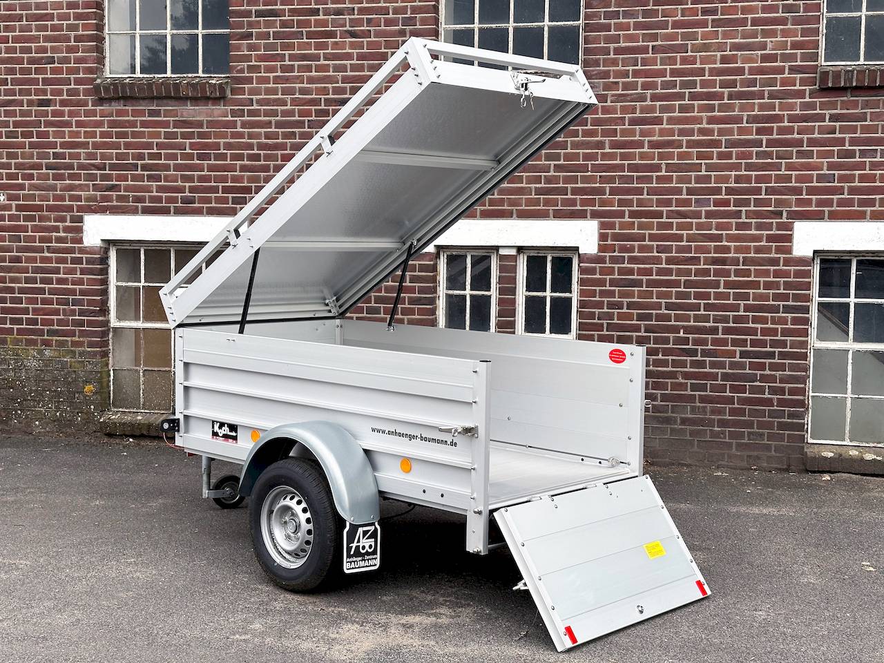 Koch-Anhänger B1000 | Aluboden 205X105X65CM 1000KG | 1XBWE | Deckelanhänger